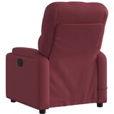  Električni masažni naslonjač od tkanine crvena boja vina | shoptok.hr