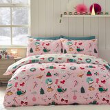 Catherine Lansfield Posteljina za bračni krevet 200x200 cm Christmas Happy Holidays – | shoptok.hr