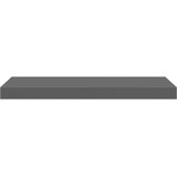 vidaXL Stenska polica visok sijaj siva 60x23,5x3,8 cm MDF, (20622852) | Shoptok.si