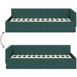 vidaXL Kotna postelja z vzglavjem Temno zelena 90 x 200 cm | Shoptok.si