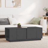 The Living Store Klubska mizica siva 110x50x40 cm trdna borovina - Klubska Mizica, (21574230) | Shoptok.si