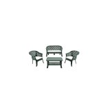  ipae-progarden spa baštenski set sto + 2 stolice + dvosed veranda siva | ePonuda.com