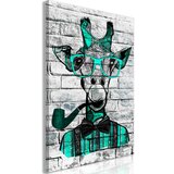  Slika - Giraffe with Pipe (1 Part) Vertical Green 60x90 Cijene