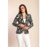 Fenzy Blazer S Klasičnim Ovratnikom, Črno-Bež | Shoptok.si