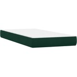 Box Spring krevet s madracem i LED tamnozeleni 80x220 cm baršun | shoptok.hr