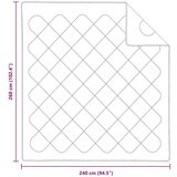  Pokrivač s jastucima Dijamantni 3 pcs Bijelo 240 x 260 cm Mikrofibra | shoptok.hr