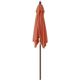  Vrtni suncobran s drvenim stupom terakota 198 x 198 x 231 cm | shoptok.hr