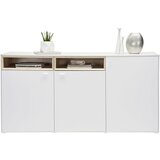 Hom`in komoda, bela, barve hrasta | Shoptok.si