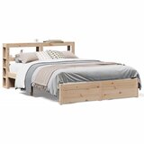 Maison Chic Posteljni okvir - Dvoposteljna postelja - Zakonska postelja z vzglavjem 120x200 cm trdna borovina, (21692402) Cene