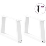  Noge jedilne mize V-oblike 2 kosa Bela 70x(30-31,3) cm Jeklo | Shoptok.si