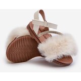 Boto Children's Velcro Sandals with Fur White Rosavere | ePonuda.com