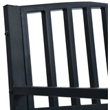  Vrtna klupa 125 cm crna čelična | Shoptok.si