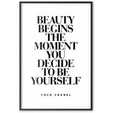  Plakat - Coco Chanel 21x30 Crni okvir | shoptok.hr