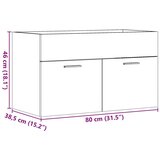 vidaXL Ormarić za umivaonik boja hrasta sonome 80x38,5x46 cm iverica | shoptok.hr