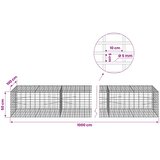  Gabion s žicom debljine 5 mm i mrežom 5x10 cm 1000x100x50 cm | shoptok.hr