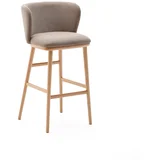Kave Home Svjetlo smeđa barska stolica (visine sjedala 75,5 cm) Ciselia –