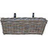  Viseća Košara za Saksije 2 pcs Siva 48 x 22 x 15 cm Lacak Ratan | Eponuda.ba