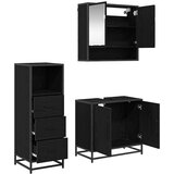  Set namještaja za kupaonicu 3 pcs Crni hrast 65 x 33 x 60 cm | shoptok.hr