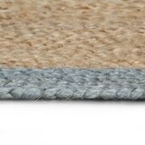  Ručno rađeni tepih od jute s maslinastozelenim rubom 90 cm | shoptok.hr