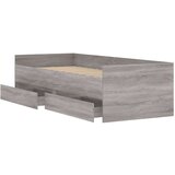 vidaXL Posteljni okvir s predali siva sonoma 90x200 cm | Shoptok.si