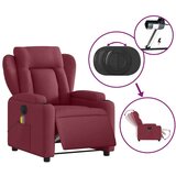 vidaXL Električni masažni naslonjač od tkanine crvena boja vina | shoptok.hr