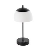 Honsel Moderne tafellamp zwart 35 cm opaal glas incl. LED 3-staps dimbaar - Djent Cene