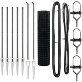 Euro Ograda sa 7 šiljatih stupova 1.4x10 m pocinčanog čelika siva | shoptok.hr