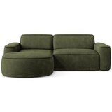 Makamii Zelena kutna garnitura od šenila (s lijevim kutom/s ležaljkom) Omao – | shoptok.hr