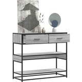 vidaXL Konzolni stol boja hrasta 90x35x80 cm konstruirano drvo Cijene
