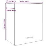 vidaXL Viseča omarica 2 kosa star les 50x31x60 cm inženirski les | Shoptok.si