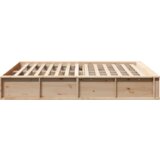 vidaXL Krevet s dizalicom za pohranu - 150 x 200 cm, Čvrsta borovina | shoptok.hr