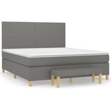 The Living Store Box spring postelja z vzmetnico temno siva 160x200 cm blago - Box Spring Postelja, (21521307) | Shoptok.si