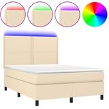  box spring s madracem LED krem 140x190 cm od tkanine | shoptok.hr