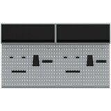  6-delni komplet omarice za orodje in plošča za orodja, montirana na steni, črna kovina, (22048537) | Shoptok.si