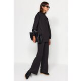 Trendyol Black Collar Detailed Hooded Diver/Scuba Knitted Tracksuit Set | shoptok.hr