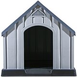  Kućica za pse siva 92 x 87 x 91 cm plastična | shoptok.hr