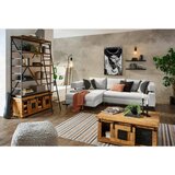 Hom`in KOTNA SEDEŽNA GARNITURA, šenilja krem barve | Shoptok.si