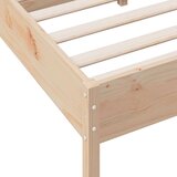 vidaXL Posteljni okvir z vzglavjem 120x190 cm trdna borovina | Shoptok.si