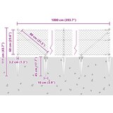  Zavareno žičano ograđivanje s bodljama 10 x 0,6 m Srebrna Mreža | shoptok.hr