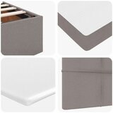vidaXL otomanski okvir kreveta s madraca smeđesivi 80x200cm od tkanine | shoptok.hr
