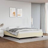 Maison Chic Posteljni okvir - Dvoposteljna postelja - Zakonska postelja krem 160x200 cm umetno usnje, (21692738) | Shoptok.si