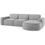 Makamii Svijetlo siva kutna garnitura od šenila (s desnim kutom/s ležaljkom) Omao – | shoptok.hr