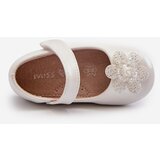 EVENTO Children's ballet flats with velcro fastening and decoration White Serinde | Shoptok.si