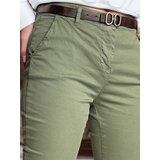 DStreet Spodnie damskie slim fit z paskiem LINESKA khaki | Shoptok.si