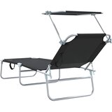  Ležaljka 2 pcs Crna 58 x 188 x 77cm Poliester | shoptok.hr