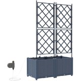 Vrtna saksija 2 pcs Sivi 80 x 40 x 142 cm Plastika | Eponuda.com