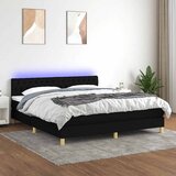  box spring s madracem LED crni 180x200 cm od tkanine | shoptok.hr