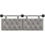  Držeće uzglavlje Zidne Svijetlo siva 130 x 55 x 7 cm Baršun - Svjetlosiva 120 cm bez LED | shoptok.hr
