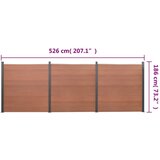 vidaXL Set panela za ogradu smeđi 526 x 186 cm WPC | shoptok.hr