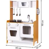  EcoToys drvena dječja kuhinja s priborom i LED diodama | shoptok.hr